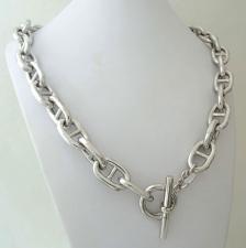 Sterling silver anchor chain necklace 14mm. 