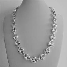 Collana girocollo maglia marina in argento larghezza 12mm