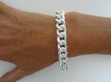 Sterling silver curb bracelet 12mm