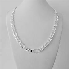Sterling silver figaro necklace