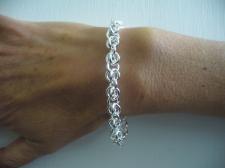 Bracciale maglia cestina argento