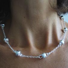 Handmade sterling silver necklace made in Italy