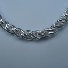 Sterling silver torchon necklace