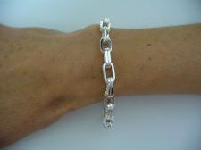 925 silver handmade square link bracelet