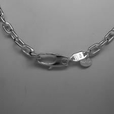Solid sterling silver paperclip necklace.
