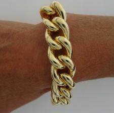 Sterling silver gold plate curb bracelet