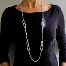 Silver necklace length 1 meter