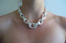 Sterling silver graduated necklace