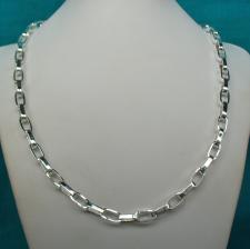 Sterling silver men's chain necklace