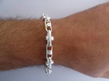 Bracciali argento uomo. Bracciale argento massiccio 925.