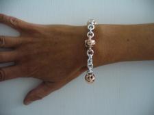 Sterling silver bracelet rose gold plated
