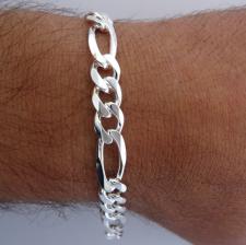 Sterling silver figaro bracelet 8mm 