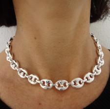 Sterling silver maglia marina necklace 12mm