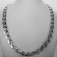 Solid 925 silver square link necklace 8,5mm. 90 grams.