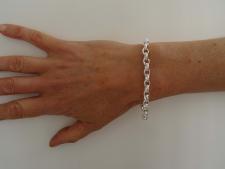 925 sterling silver oval link bracelet 6mm 
