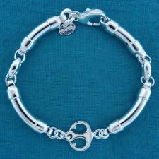 Sterling silver anchor bracelet made in Italy