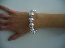 Sterling silver bead bracelet for woman - 16mm
