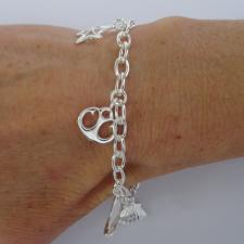 Silver sea charm bracelet