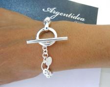 Bracciale in argento 925 massiccio a maglie ovali