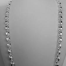 Sterling silver men's necklace cm 70. Maglia marina link necklace 7,5mm.