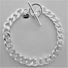 Sterling silver curb toggle bracelet