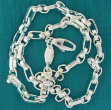 Solid silver men's chain necklace