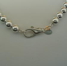 Sterling silver graduated bead necklace