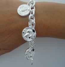 Sterling silver bracelet owl of athena