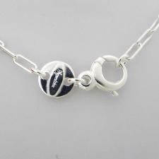 Sterling silver paperclic link necklace 3.6mm. Length 60 cm. ROUND CLASP.