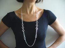 Collana lunga in argento 925 