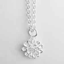 Collana argento pendente fiore