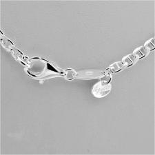 Men's sterling silver flat marina chain necklace 3.8mm italy