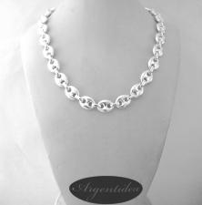 Collana argento massiccio maglia marina