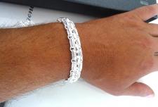 Bracciale da uomo catena panther in argento 925 massiccio