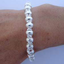 Handmade solid sterling silver bracelet 9mm.