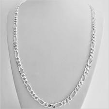 Collana uomo in argento 925 massiccio,  grumetta ''Figaro'' diamantata 6 lati. Larghezza 5,8mm. L...