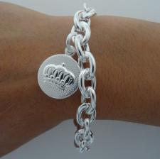 Sterling silver crown bracelet