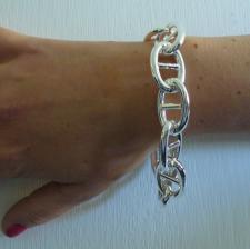 Mariner bracelet in sterling silver T-bar closure