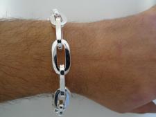 Bracciale argento da uomo maglia pesante