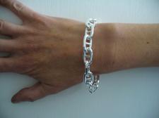 Anchor chain bracelet in 925 sterling silver