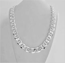 925 sterling silver flat marina chain necklace 12mm