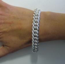 Sterling silver double curb bracelet