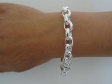 Bracciale catena a maglie ovali in argento