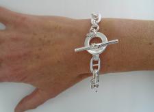 925 silver toggle link bracelet