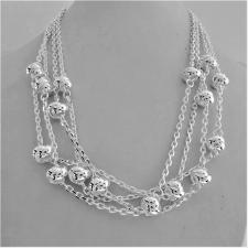 Solid sterling silver necklace. Women's, 925 Italy silver necklace. Four chains.