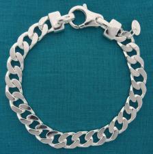 925 italy silver men's curb bracelet 8mm