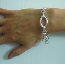 Silver women's bracelet made in Italy.