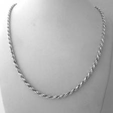 Solid 925 silver Rope chain necklace 3.5mm. Length 50 cm, weight 22 grams.