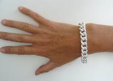 Sterling silver curb bracelet 12mm