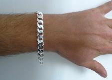 Sterling silver curb toggle bracelet